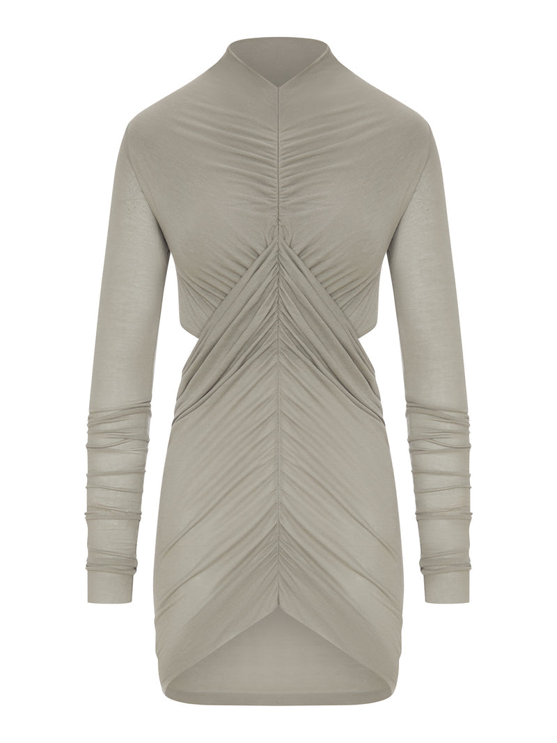 Rick Owens Women Long Draped Viscose T-Shirt With Long Sleeves RICK OWENS
