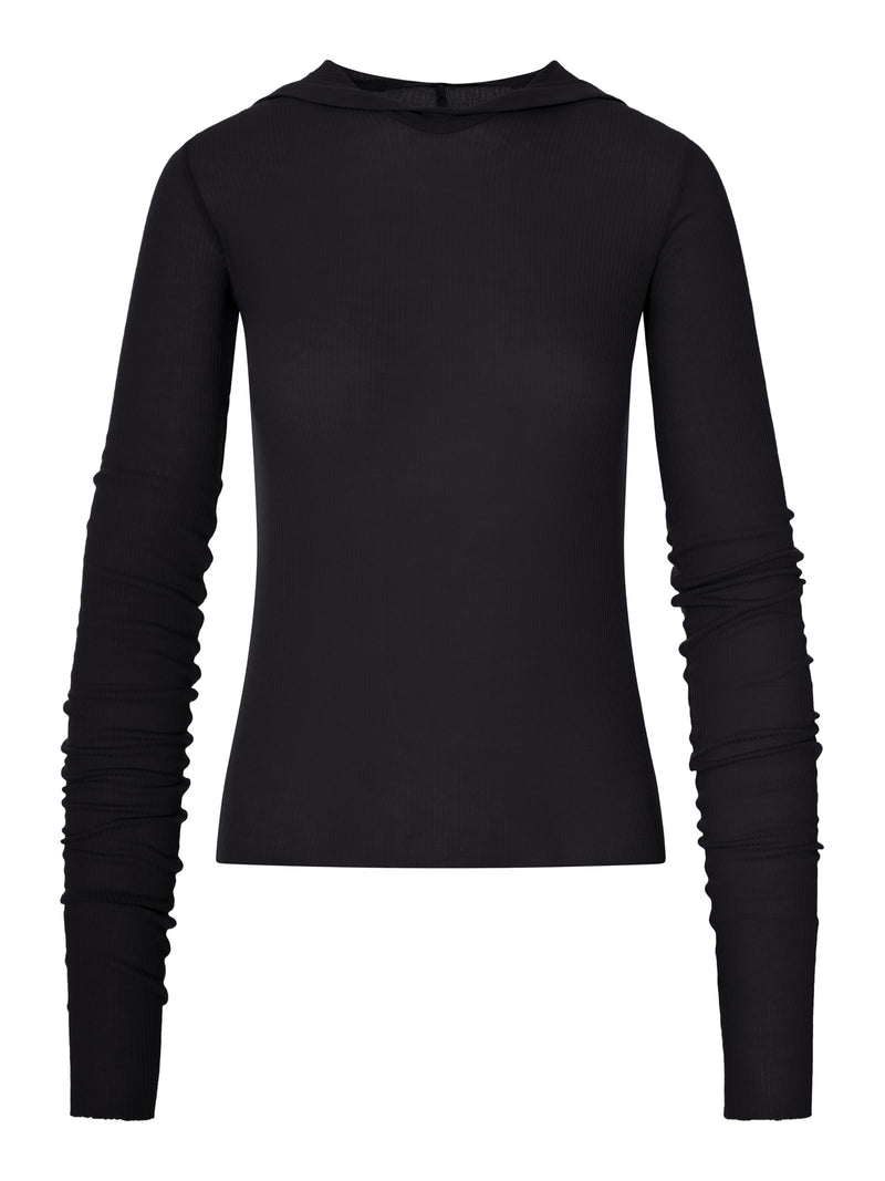 Rick Owens Women Ribbed Knit Hoodie RICK OWENS