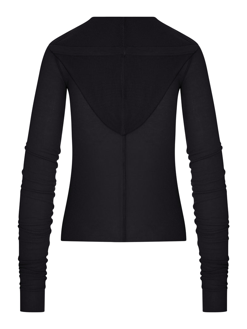 Rick Owens Women Ribbed Knit Hoodie RICK OWENS