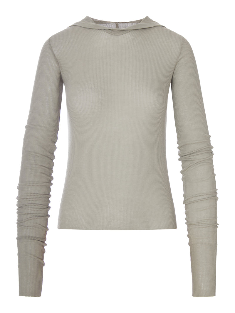 Rick Owens Women Ribbed Knit Hoodie RICK OWENS