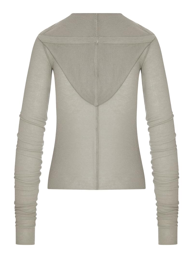 Rick Owens Women Ribbed Knit Hoodie RICK OWENS