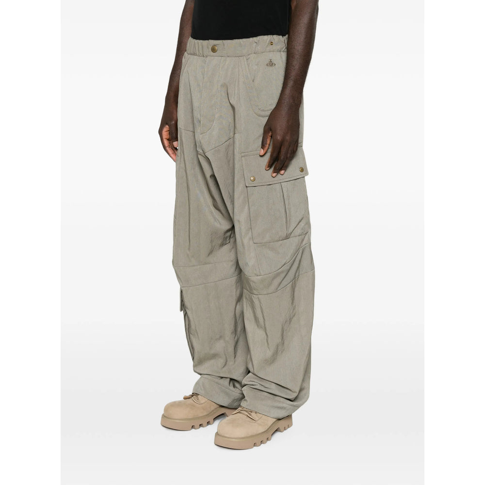 Vivienne Westwood Grey Trousers - Wide-Leg Trousers Men VIVIENNE WESTWOOD