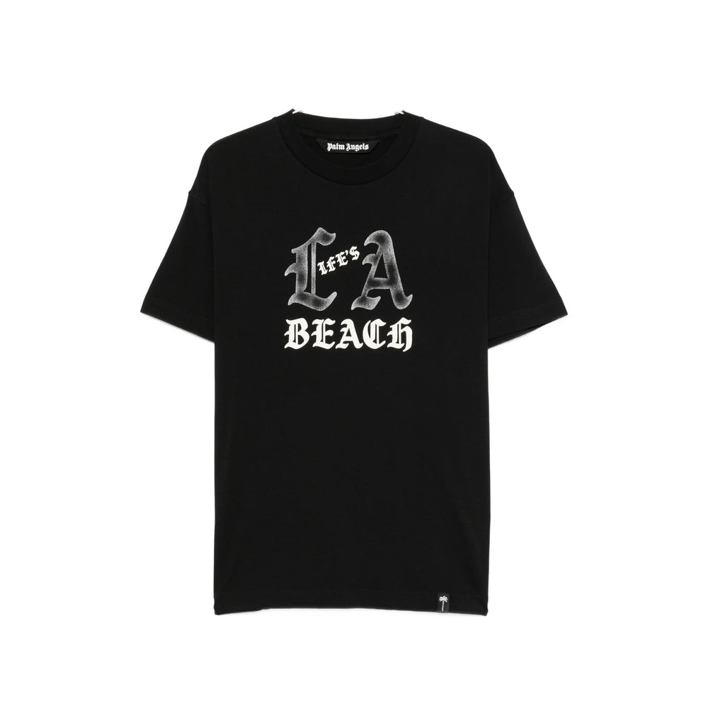 Palm Angels Black T-Shirts & Vests - T-Shirts Men