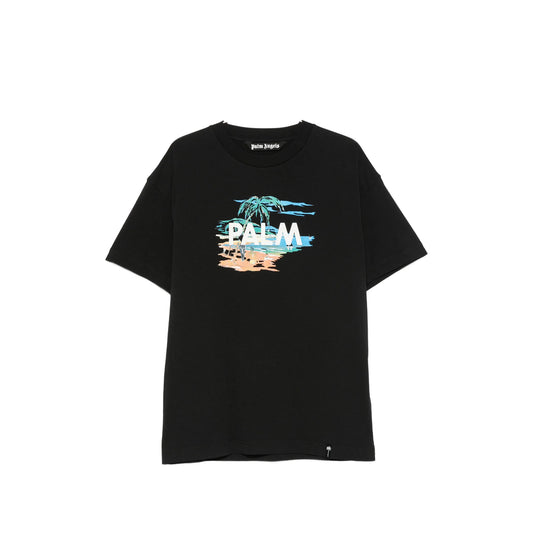 Palm Angels Black T-Shirts & Vests - T-Shirts Men