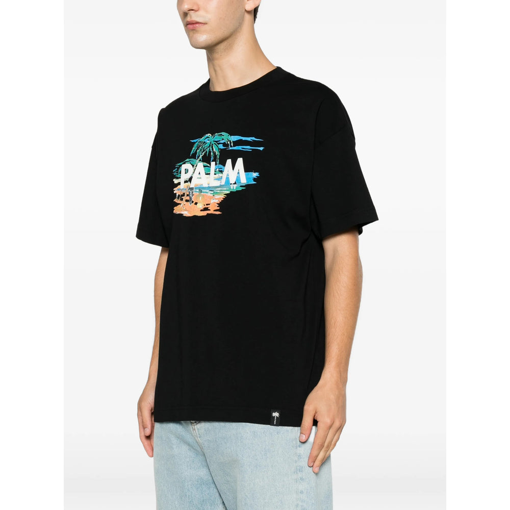 Palm Angels Black T-Shirts & Vests - T-Shirts Men PALM ANGELS