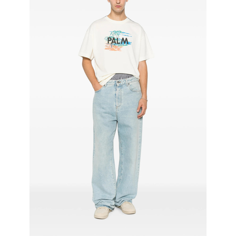 Palm Angels Neutrals T-Shirts & Vests - T-Shirts Men PALM ANGELS
