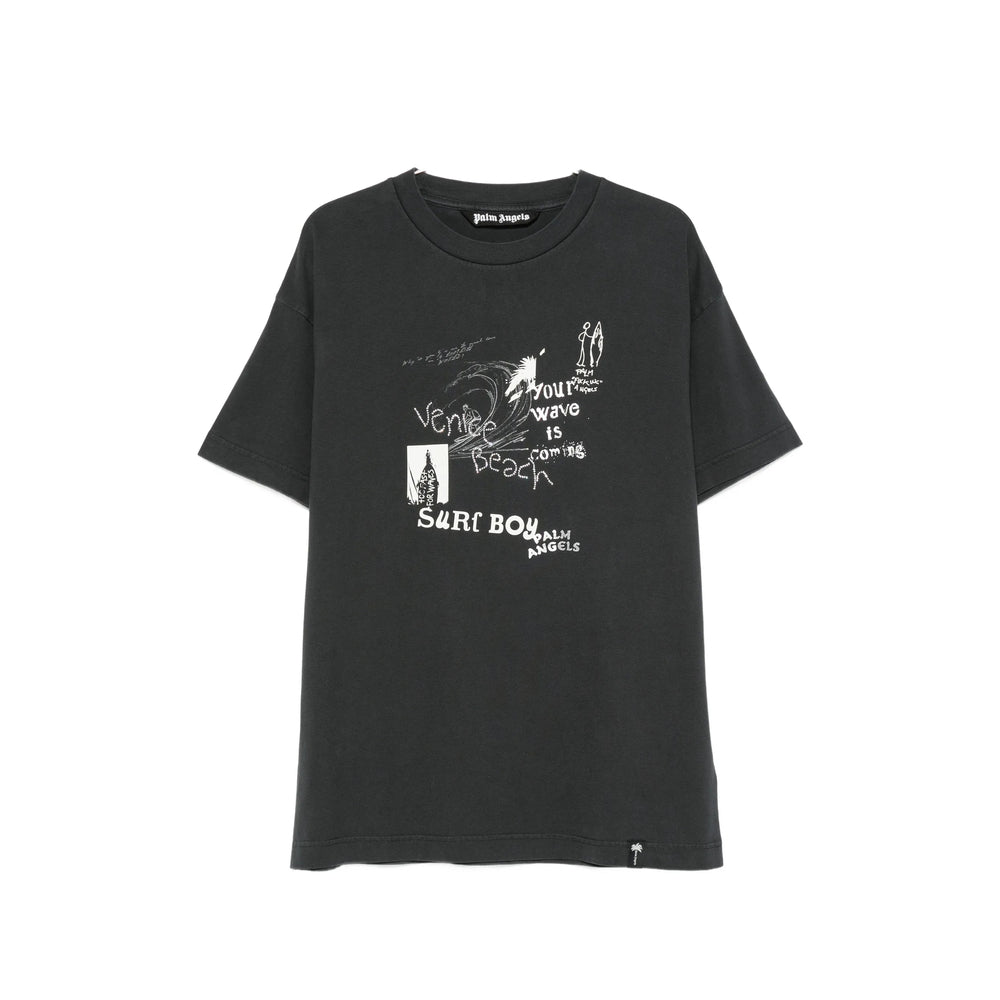 Palm Angels Black T-Shirts & Vests - T-Shirts Men PALM ANGELS