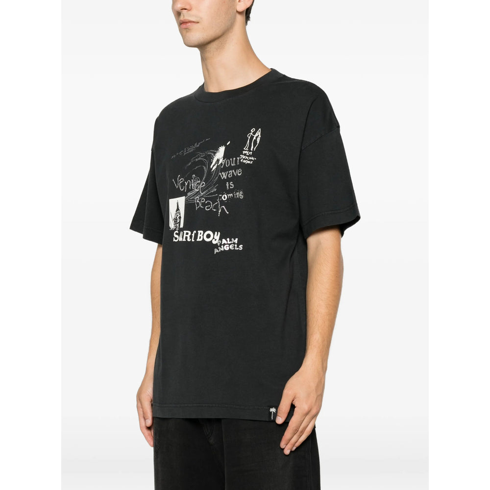 Palm Angels Black T-Shirts & Vests - T-Shirts Men PALM ANGELS