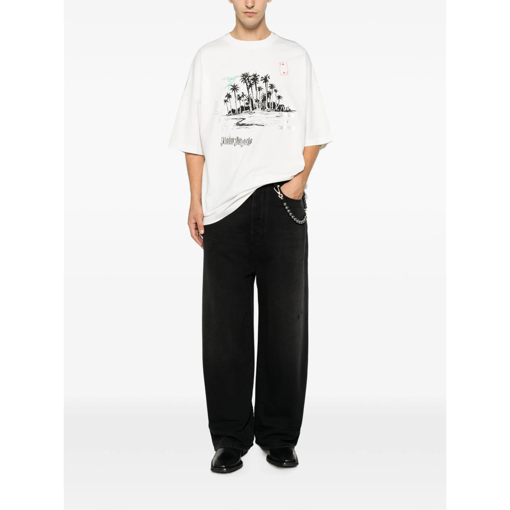 Palm Angels White T-Shirts & Vests - T-Shirts Men PALM ANGELS