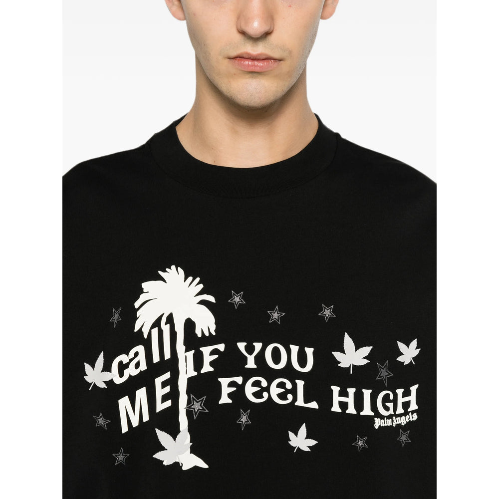 Palm Angels Black T-Shirts & Vests - T-Shirts Men PALM ANGELS