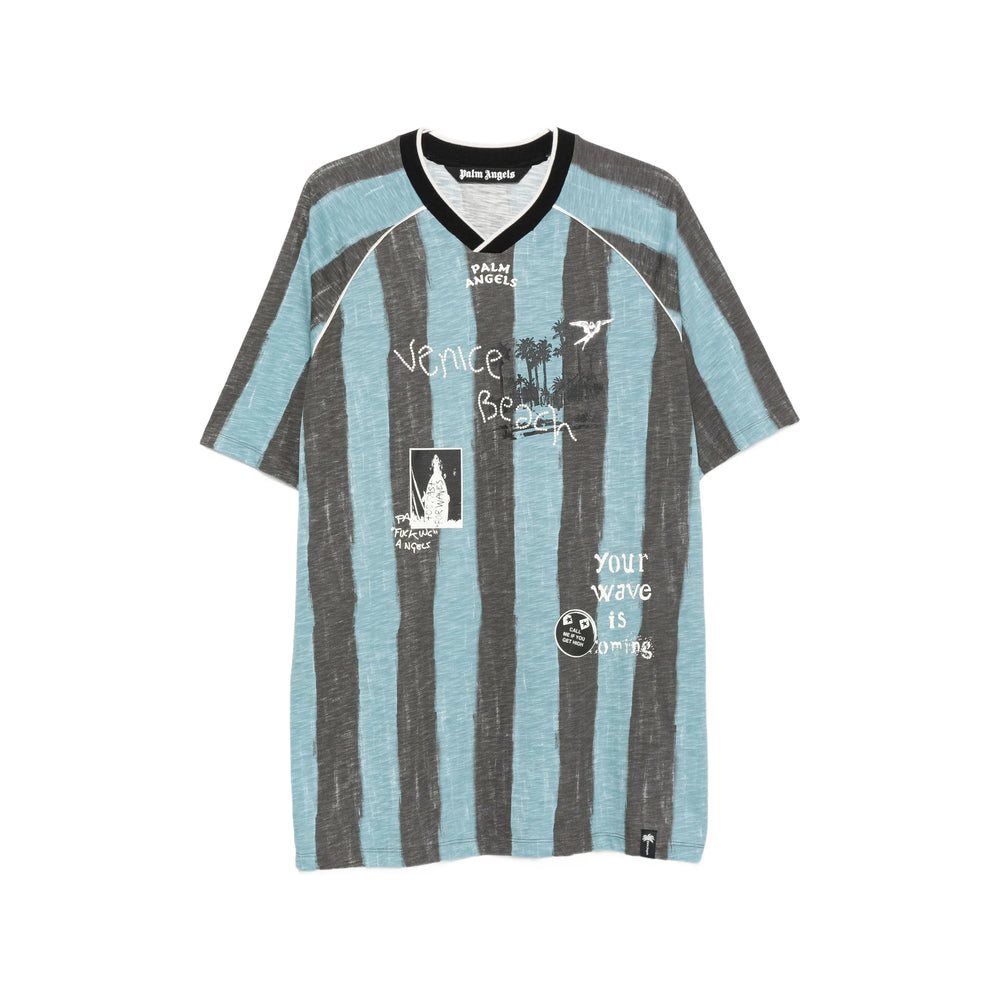 Palm Angels Blue T-Shirts & Vests - T-Shirts Men PALM ANGELS