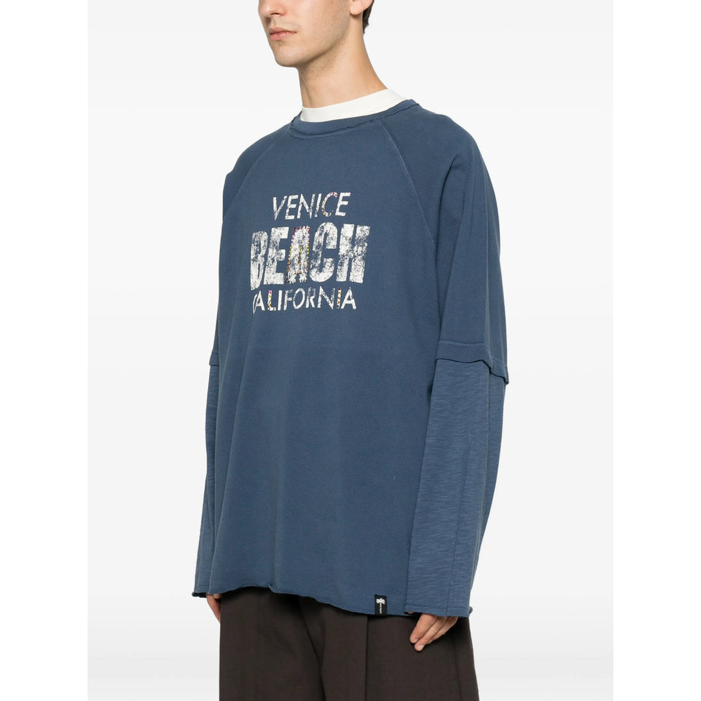 Palm Angels Blue T-Shirts & Vests - T-Shirts Men PALM ANGELS