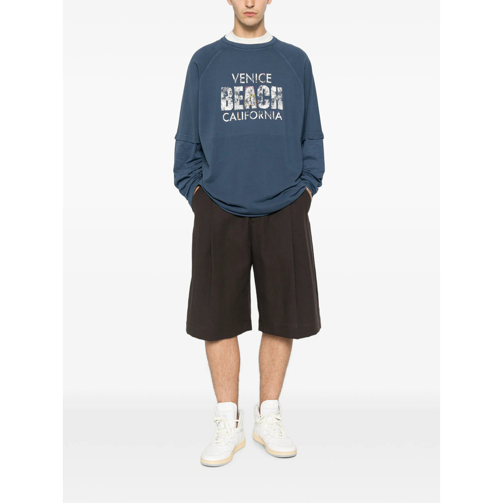 Palm Angels Blue T-Shirts & Vests - T-Shirts Men PALM ANGELS