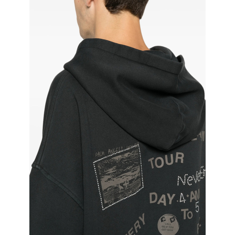Palm Angels Black Sweaters & Knitwear - Hoodies Men PALM ANGELS