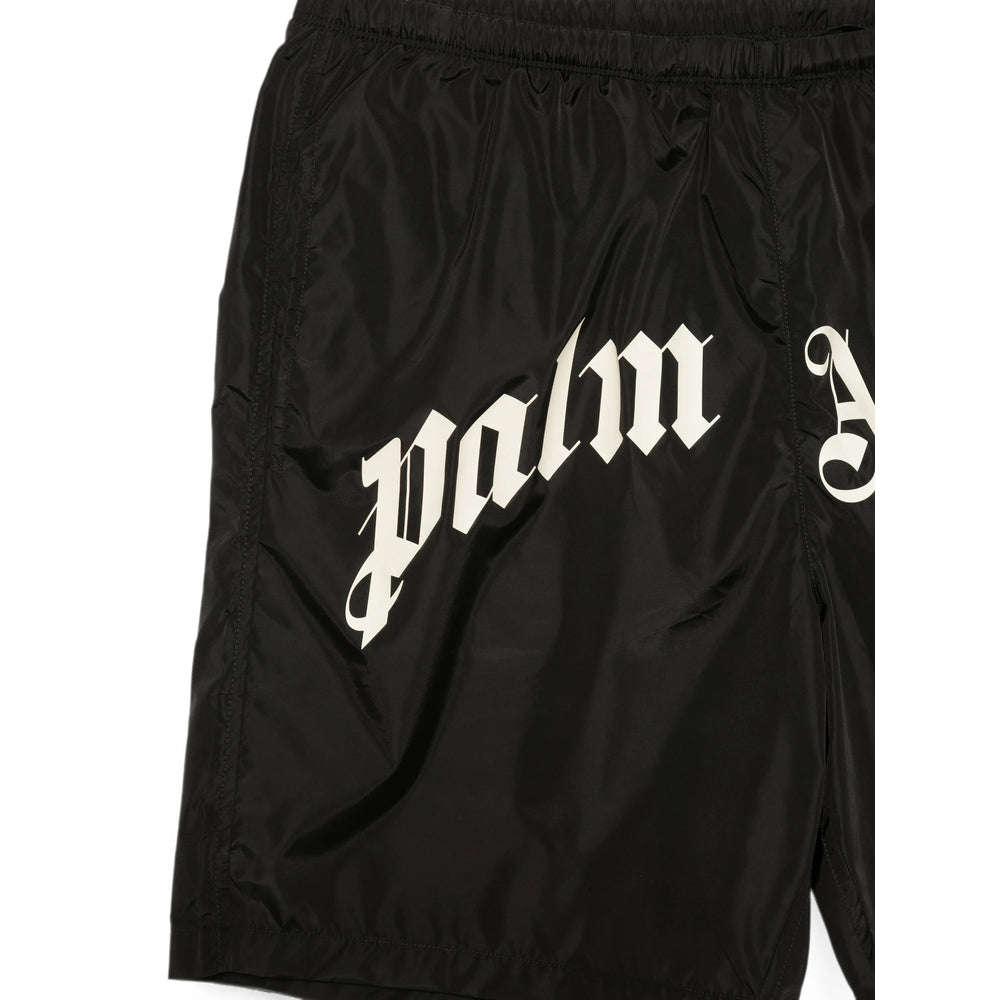 Palm Angels Black Beachwear - Swim Shorts Men PALM ANGELS