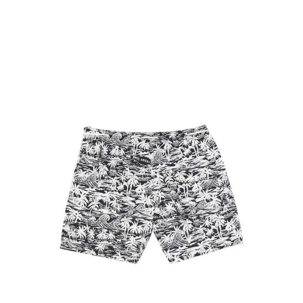 Palm Angels Black Beachwear - Swim Shorts Men PALM ANGELS
