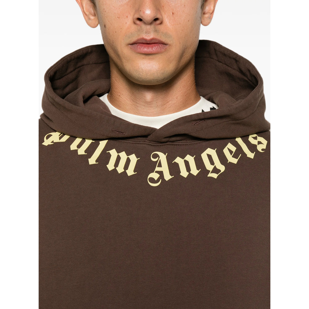 Palm Angels Brown Sweaters & Knitwear - Hoodies Men PALM ANGELS