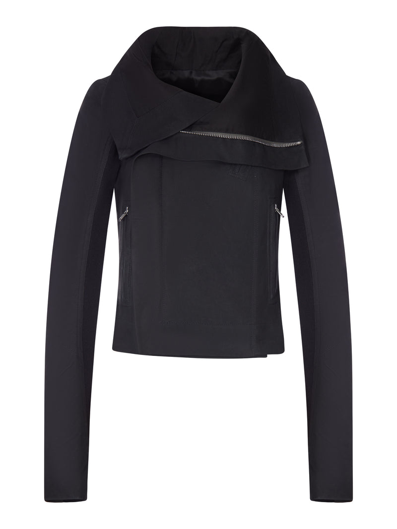 Rick Owens Women Biker Jacket With Wide Wrap Collar RICK OWENS