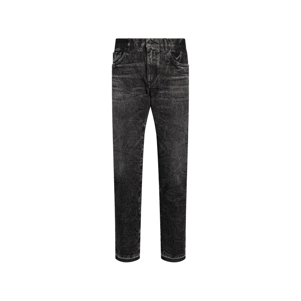 Dolce & Gabbana Black Denim - Slim-Fit Jeans Men DOLCE & GABBANA