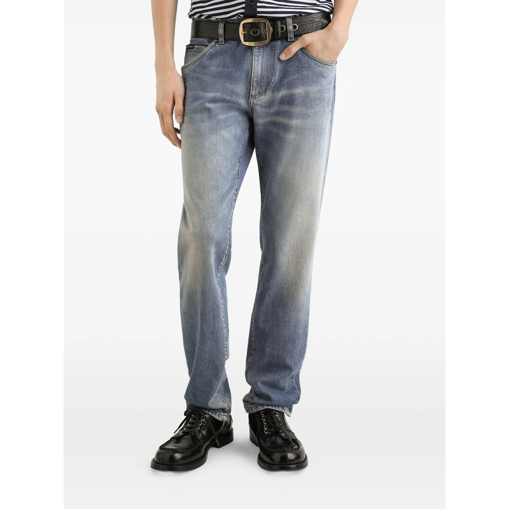 Dolce & Gabbana Blue Denim - Slim-Fit Jeans Men DOLCE & GABBANA