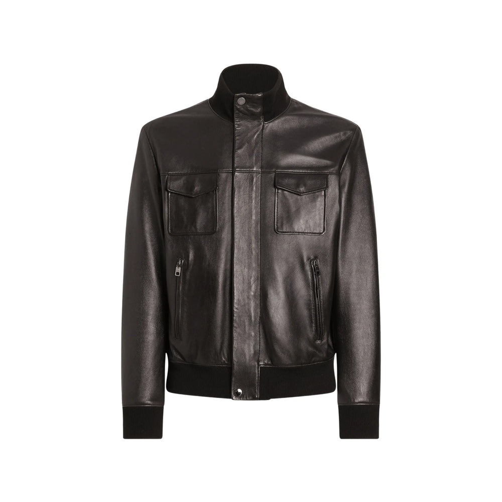 Dolce & Gabbana Brown Jackets - Leather Jackets Men DOLCE & GABBANA