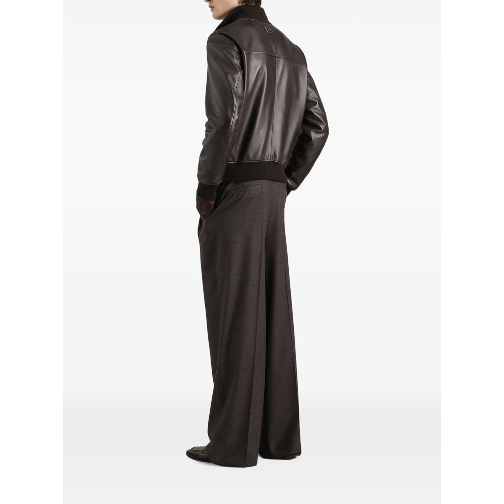 Dolce & Gabbana Brown Jackets - Leather Jackets Men DOLCE & GABBANA
