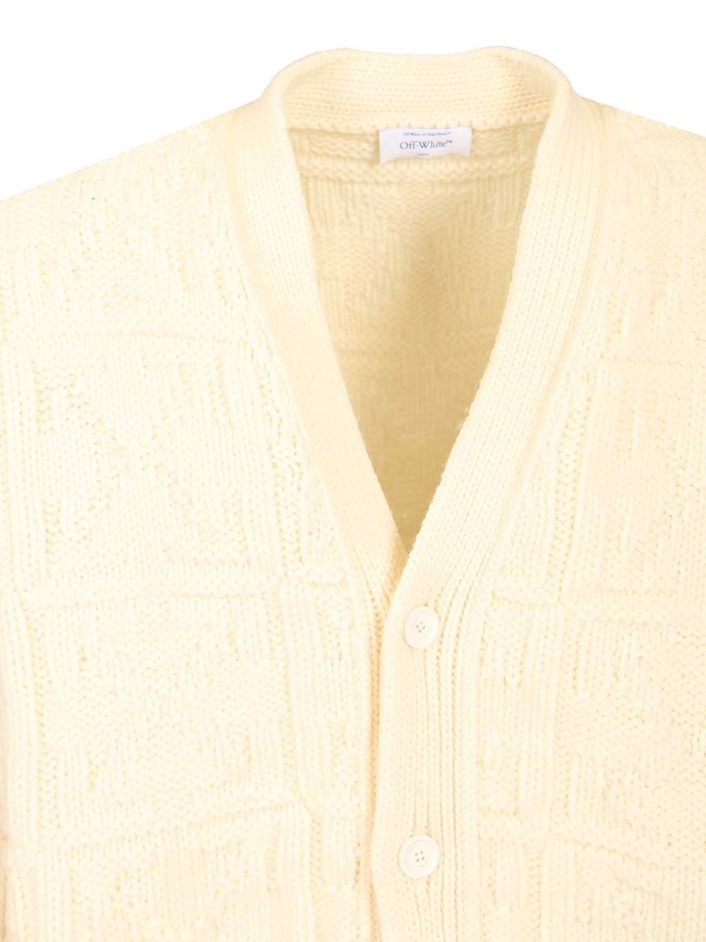 Off-White Men Arrow 3D Wool Cardigan OFF-WHITE