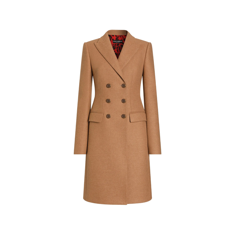 Dolce & Gabbana Neutrals Coats - Double Breasted & Peacoats Women DOLCE & GABBANA