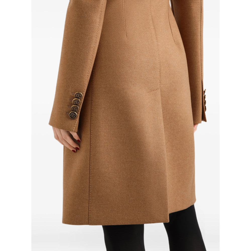 Dolce & Gabbana Neutrals Coats - Double Breasted & Peacoats Women DOLCE & GABBANA