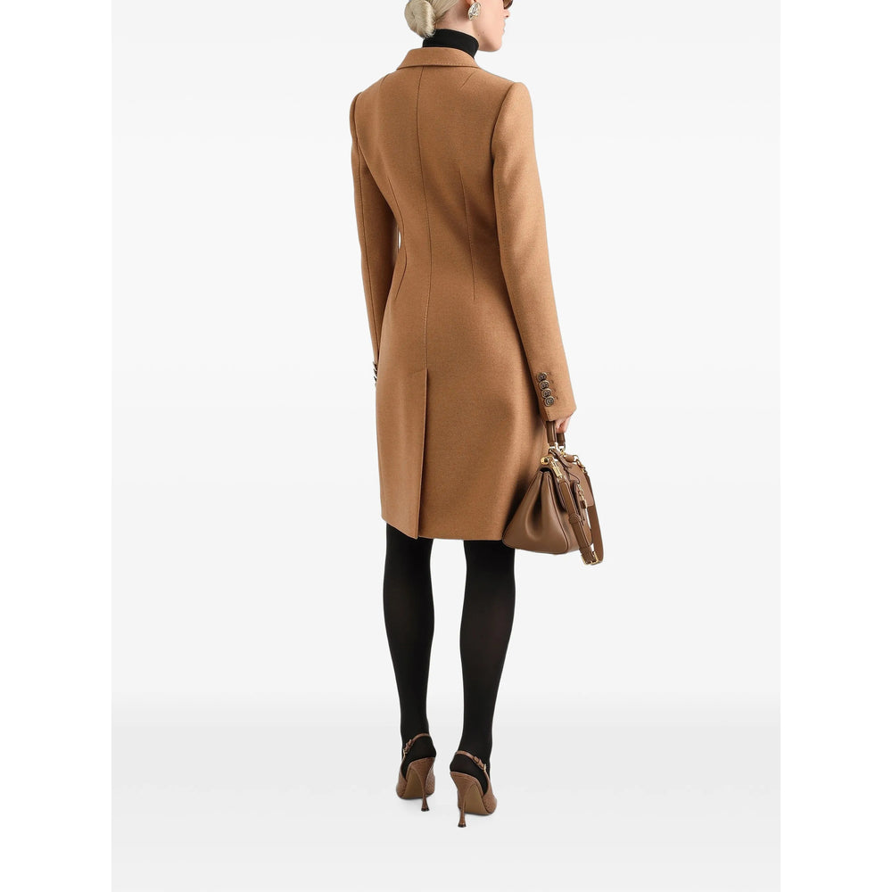 Dolce & Gabbana Neutrals Coats - Double Breasted & Peacoats Women DOLCE & GABBANA