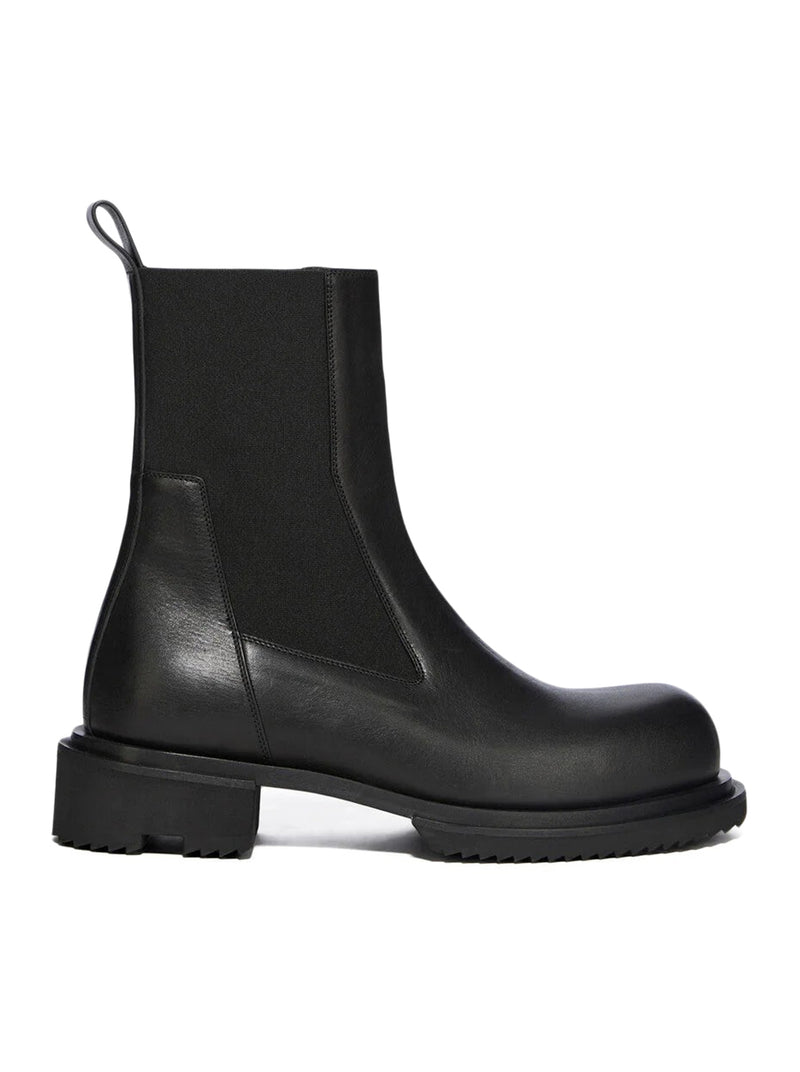Rick Owens Women Bogun Black Leather Boots RICK OWENS