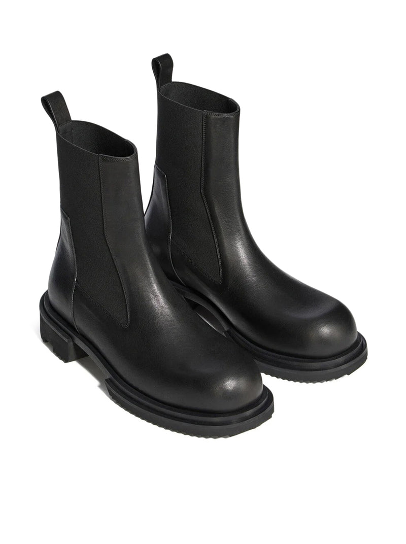 Rick Owens Women Bogun Black Leather Boots RICK OWENS