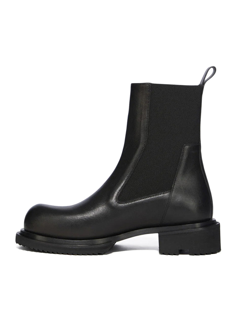 Rick Owens Women Bogun Black Leather Boots RICK OWENS