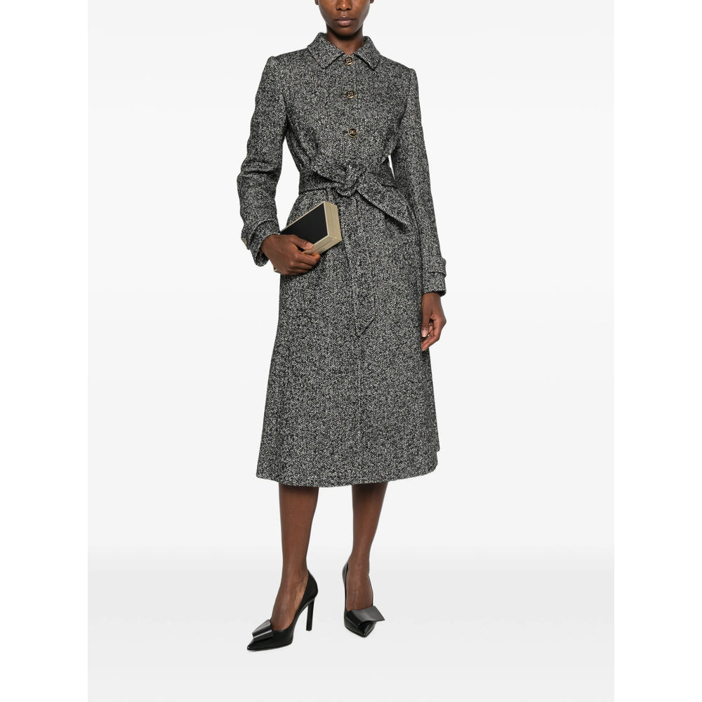 Dolce & Gabbana Grey Coats - Single Breasted Coats Women DOLCE & GABBANA