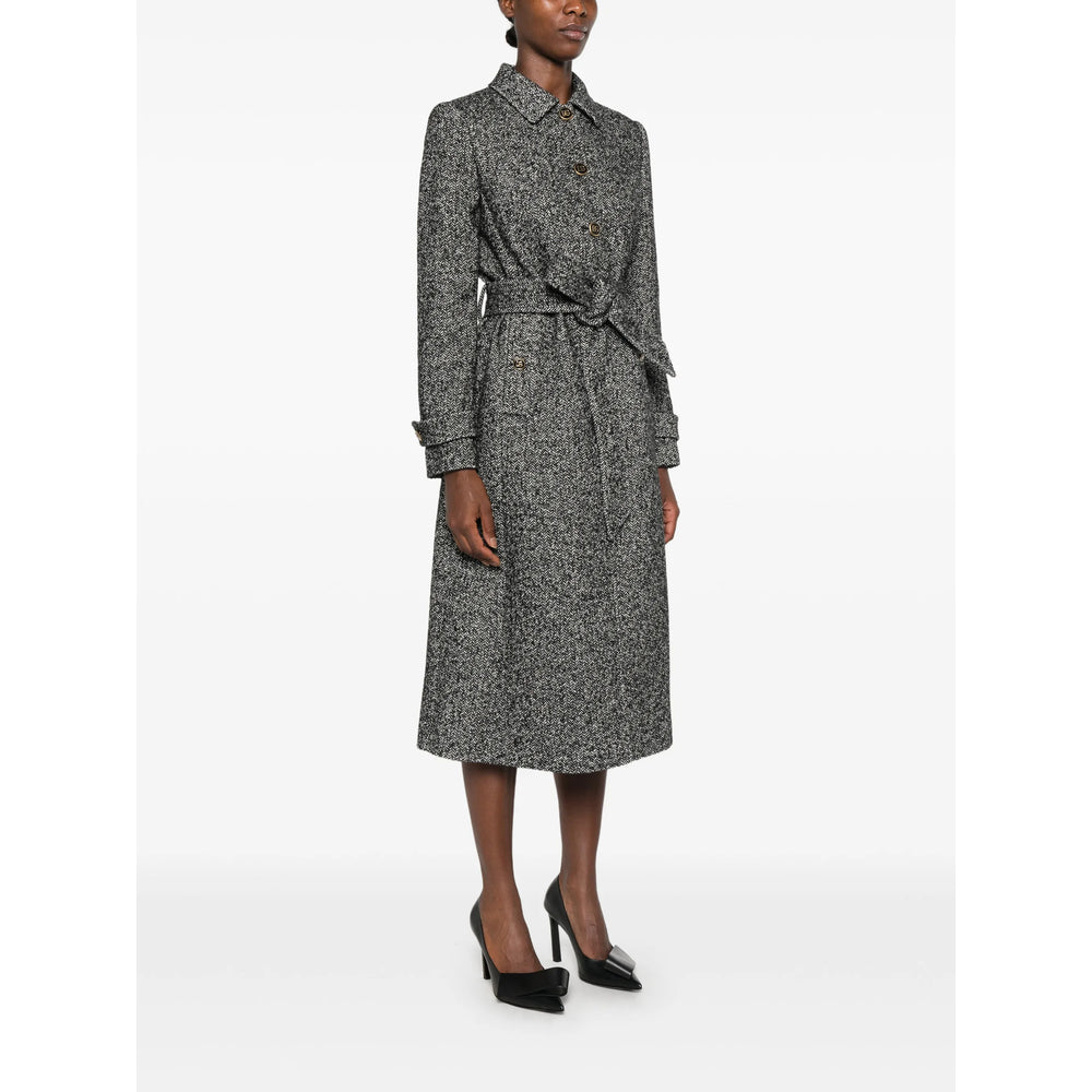 Dolce & Gabbana Grey Coats - Single Breasted Coats Women DOLCE & GABBANA