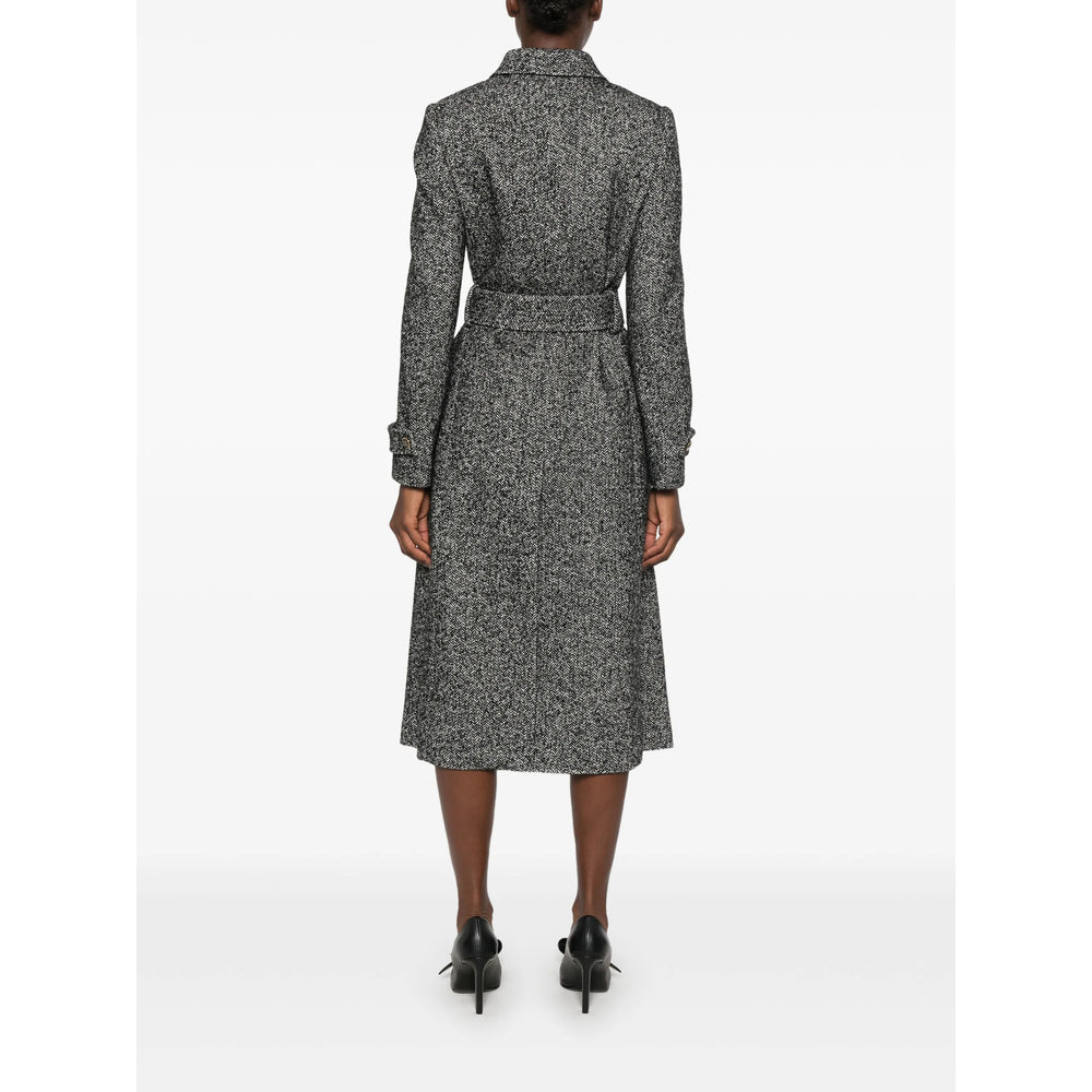 Dolce & Gabbana Grey Coats - Single Breasted Coats Women DOLCE & GABBANA