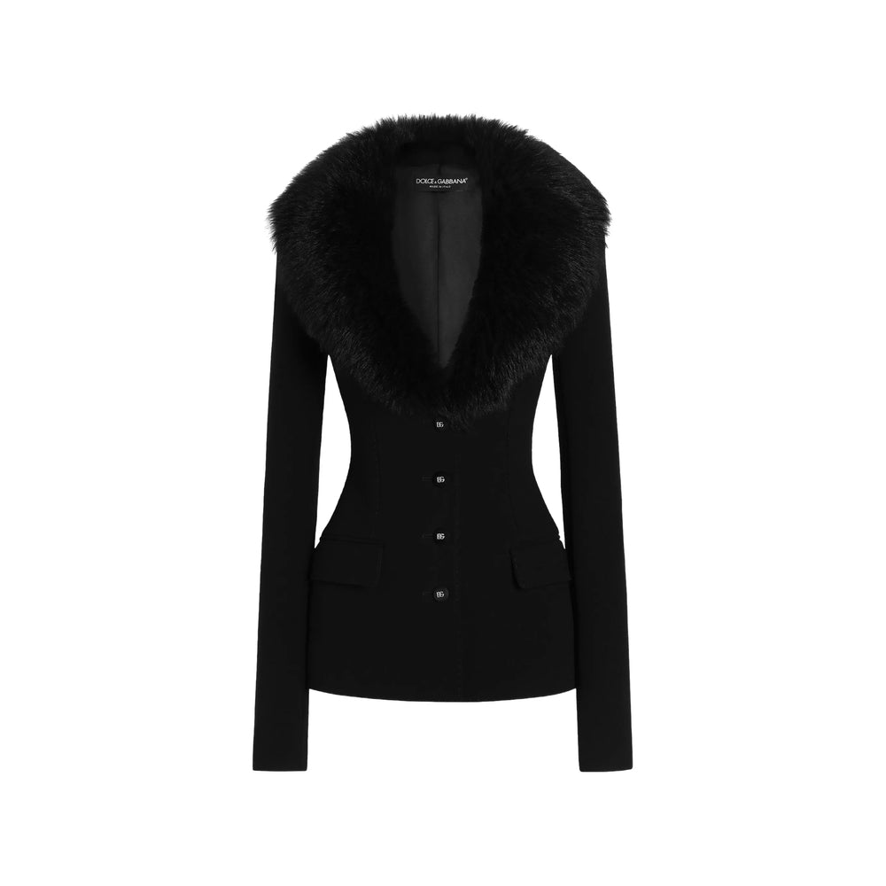 Dolce & Gabbana Black Jackets - Fitted Jackets Women DOLCE & GABBANA