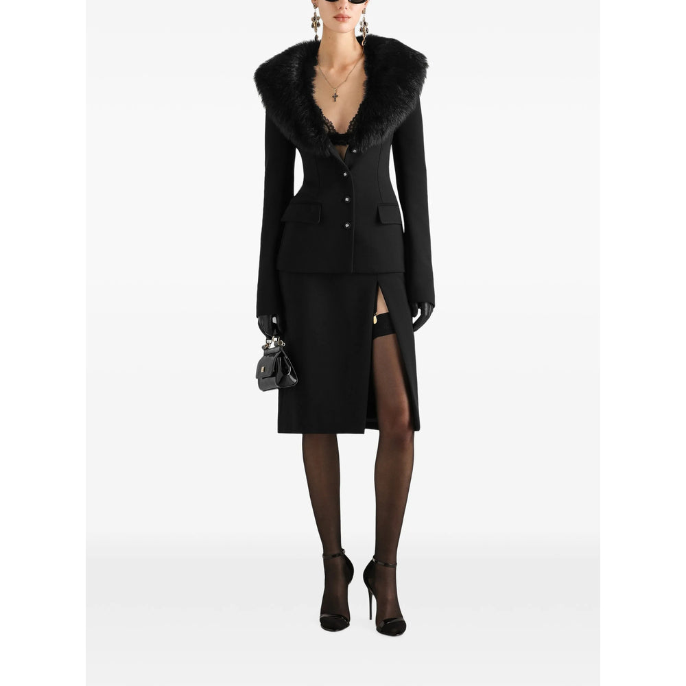 Dolce & Gabbana Black Jackets - Fitted Jackets Women DOLCE & GABBANA