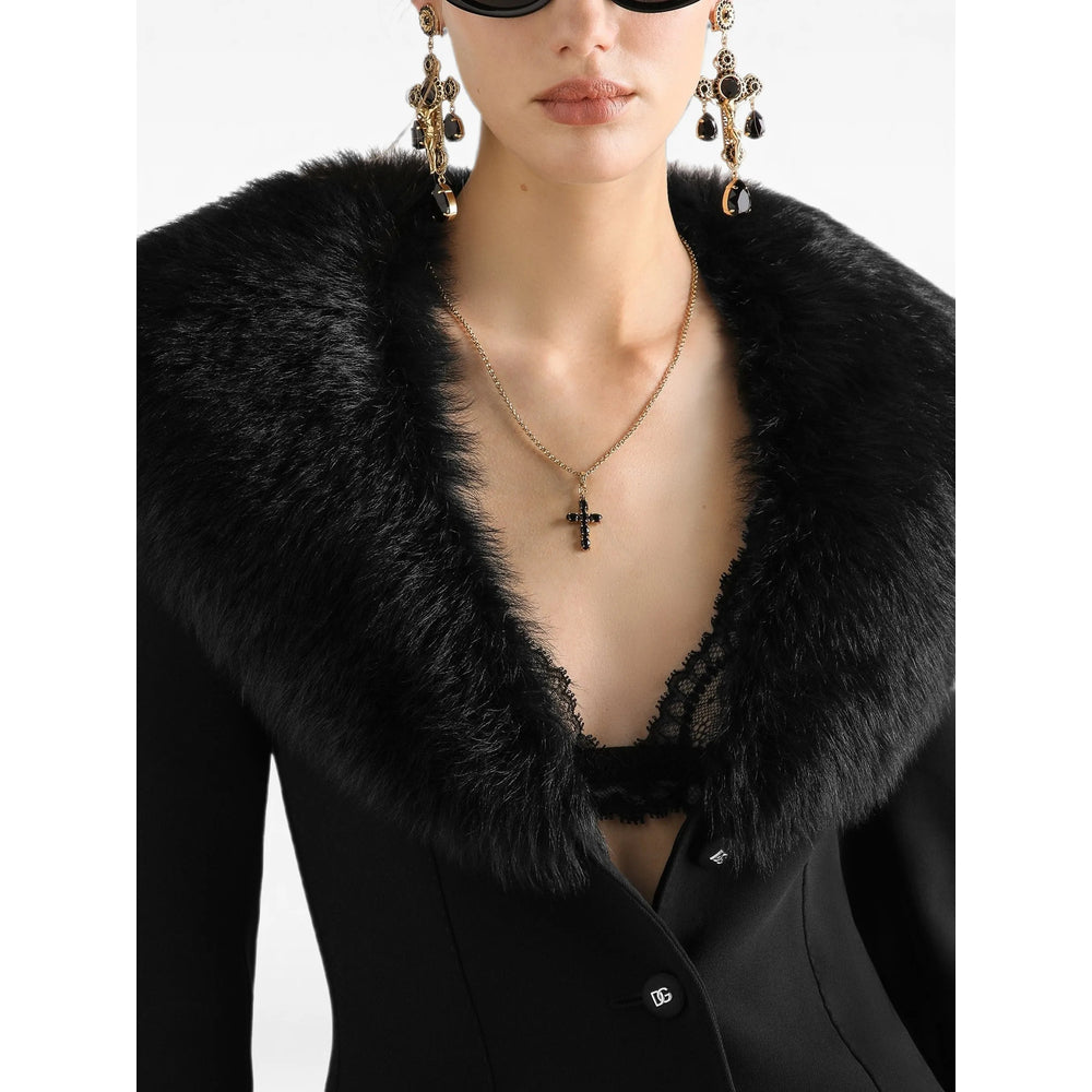Dolce & Gabbana Black Jackets - Fitted Jackets Women DOLCE & GABBANA