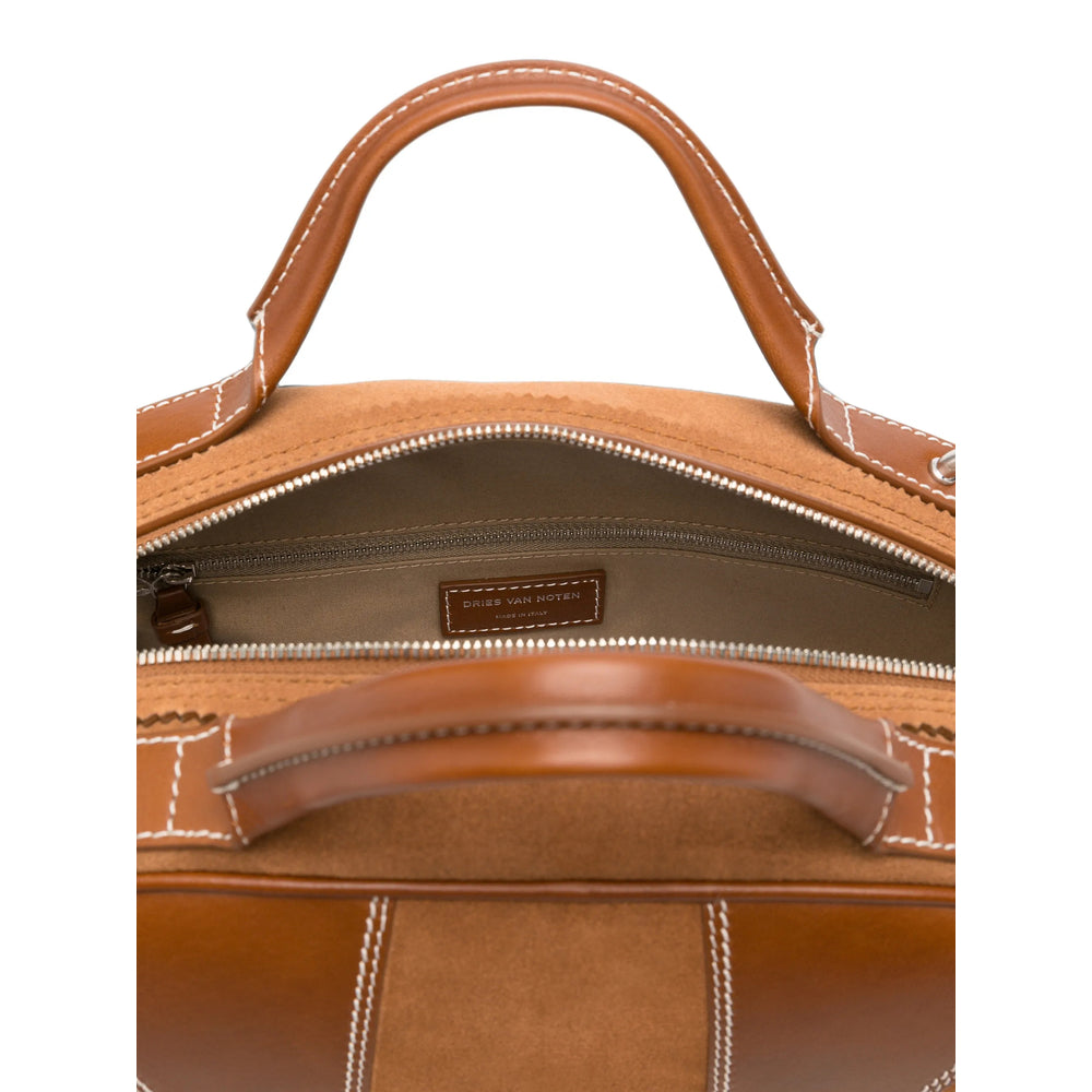 Dries Van Noten Brown Tote Bags Men DRIES VAN NOTEN