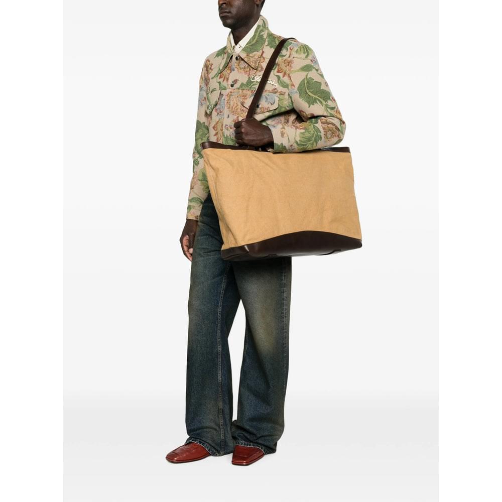 Dries Van Noten Neutrals Tote Bags Men DRIES VAN NOTEN