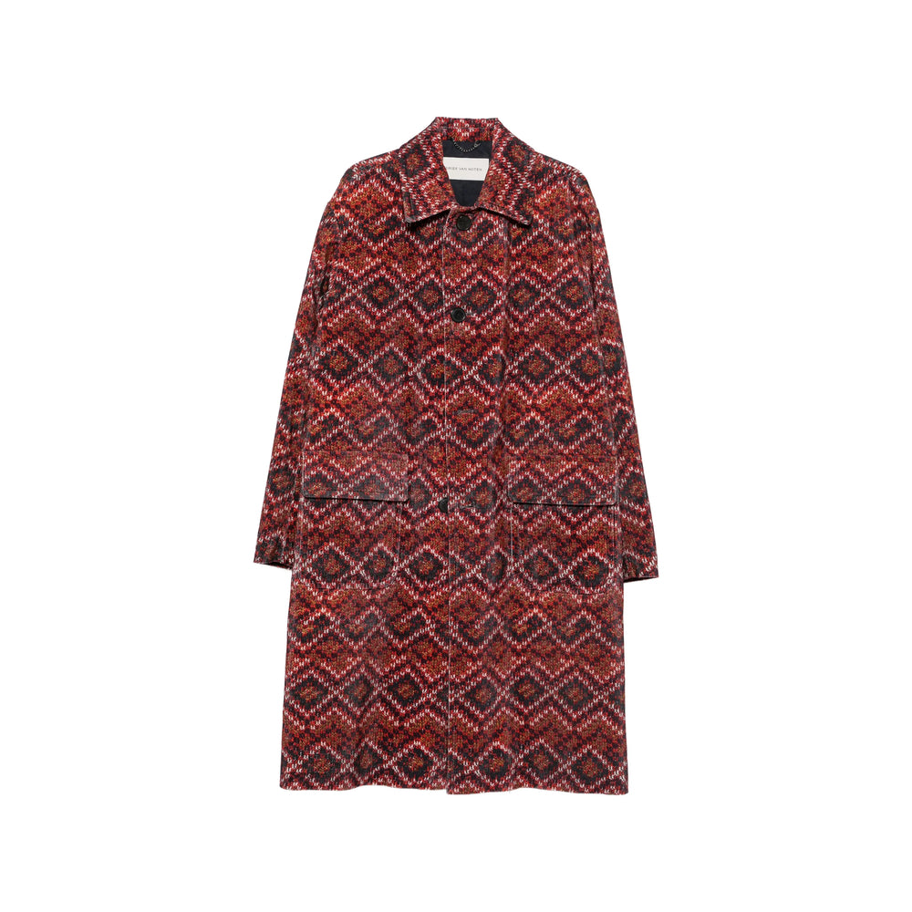Dries Van Noten Red Coats - Single Breasted Coats Men DRIES VAN NOTEN