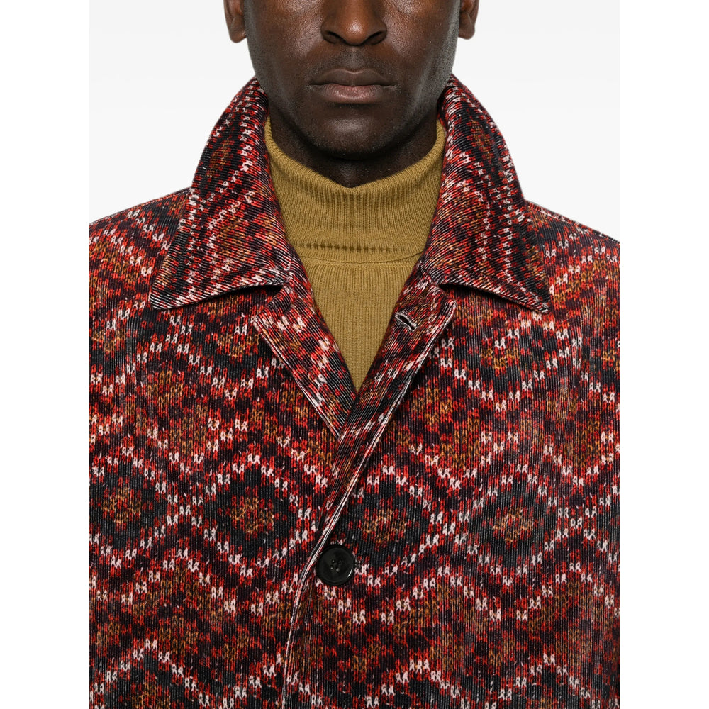 Dries Van Noten Red Coats - Single Breasted Coats Men DRIES VAN NOTEN