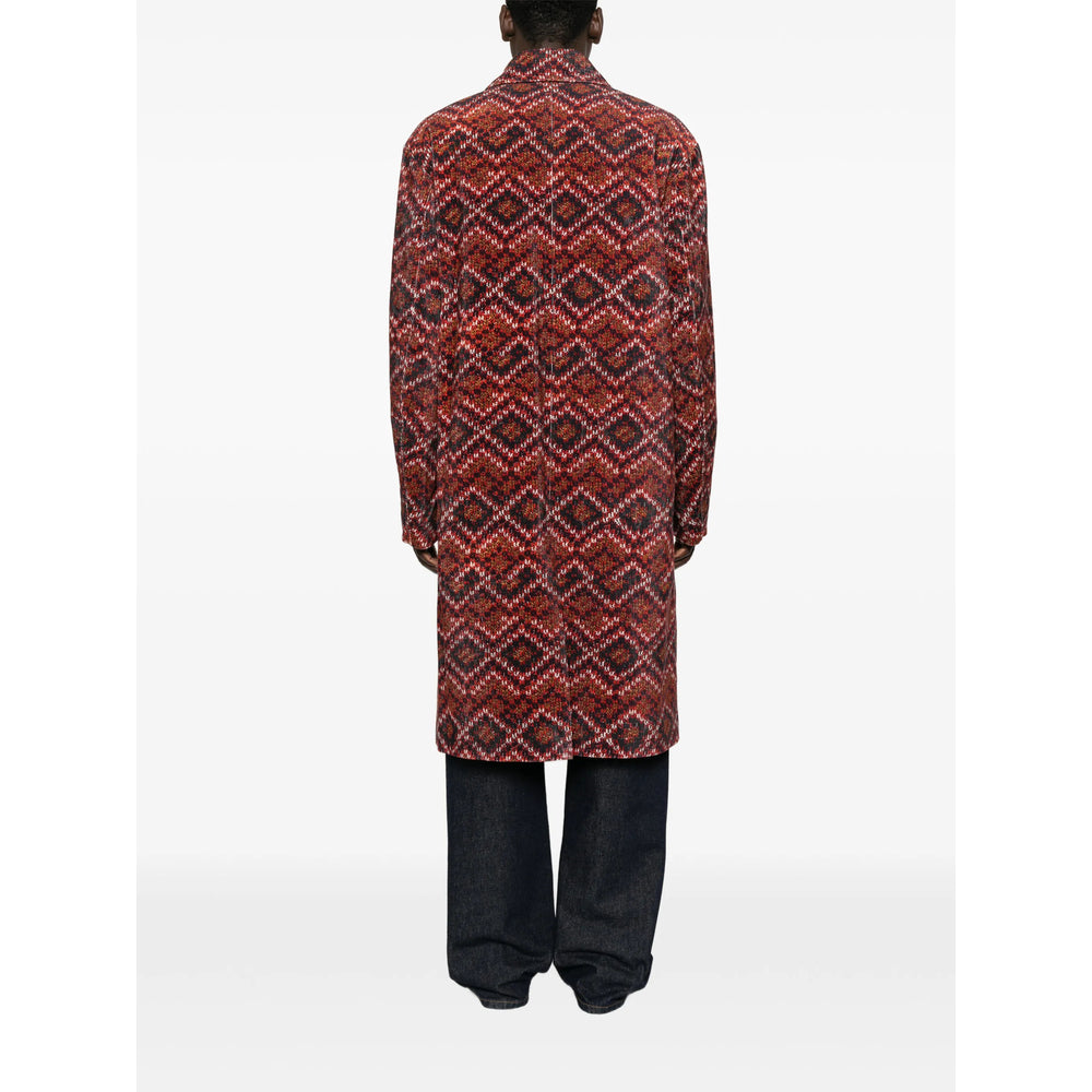Dries Van Noten Red Coats - Single Breasted Coats Men DRIES VAN NOTEN
