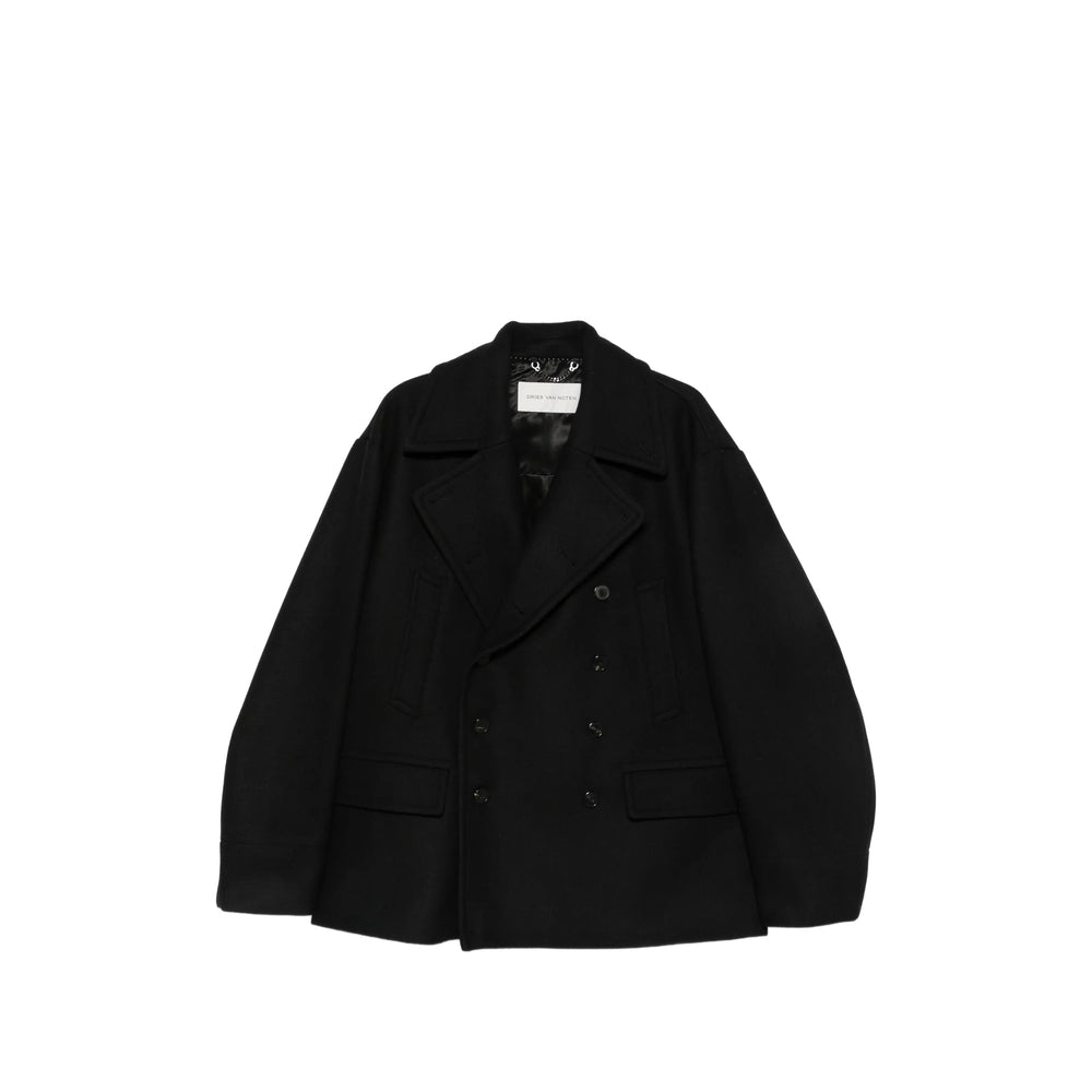 Dries Van Noten Black Coats - Peacoats Men DRIES VAN NOTEN