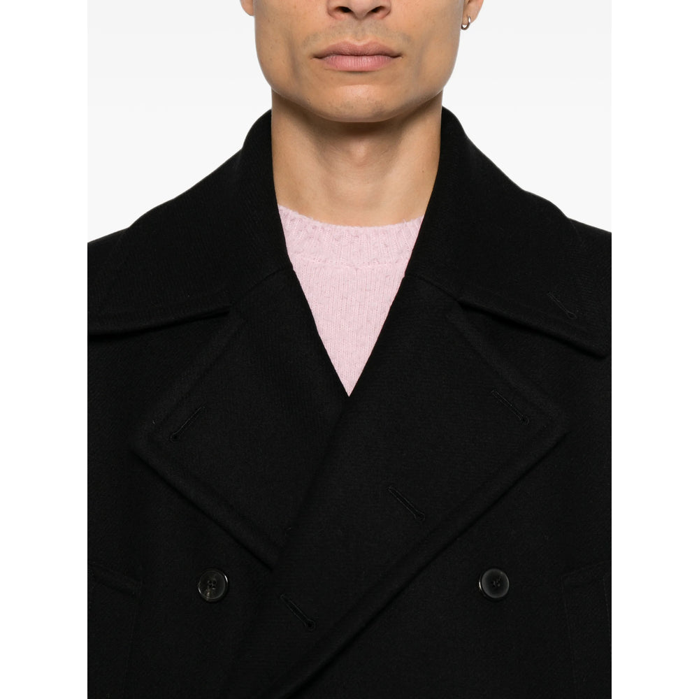 Dries Van Noten Black Coats - Peacoats Men DRIES VAN NOTEN
