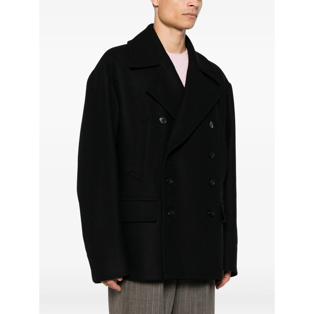 Dries Van Noten Black Coats - Peacoats Men DRIES VAN NOTEN