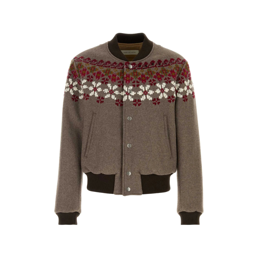 Dries Van Noten Brown Jackets - Bomber Jackets Men DRIES VAN NOTEN