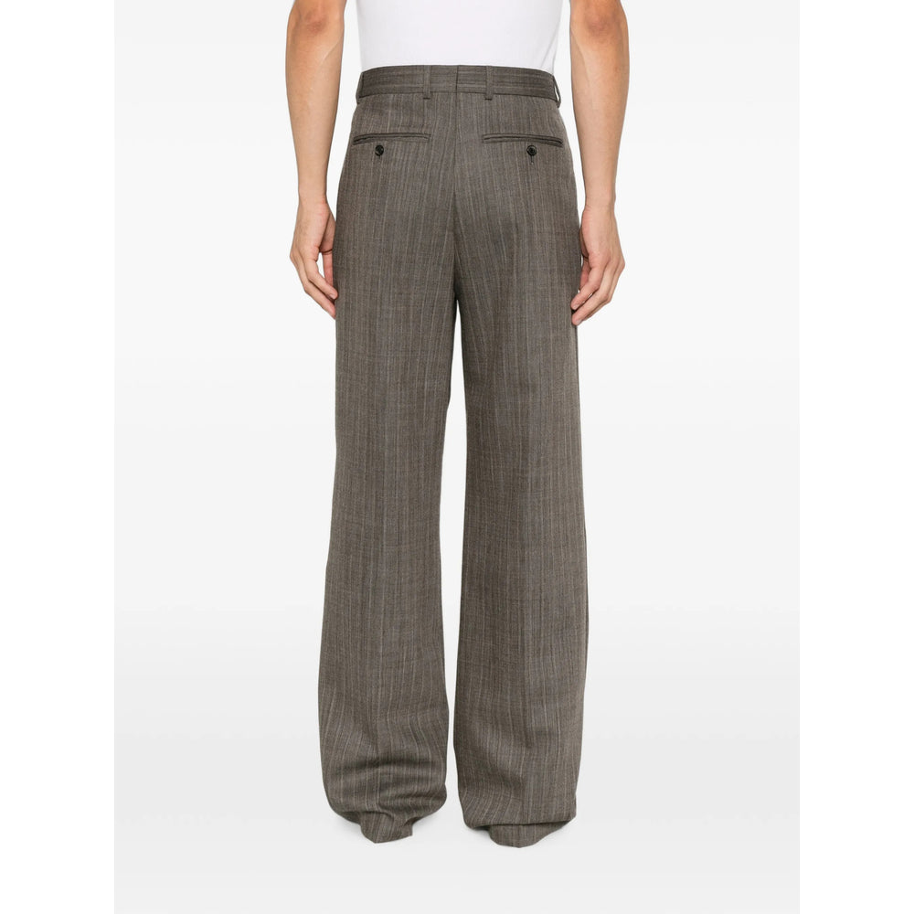 Dries Van Noten Grey Trousers - Wide-Leg Trousers Men DRIES VAN NOTEN