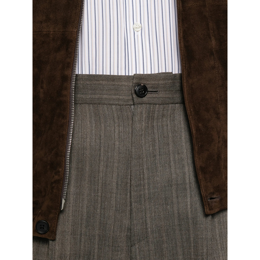 Dries Van Noten Grey Trousers - Wide-Leg Trousers Men DRIES VAN NOTEN